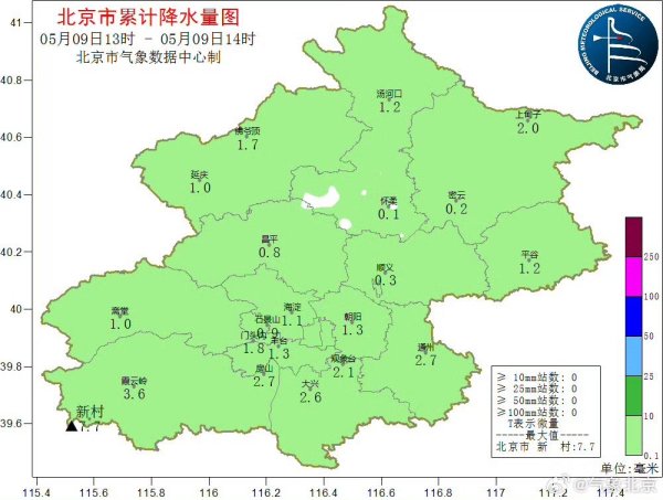 鸿满仓 近一小时北京降雨减弱, 预计傍晚前后雨停