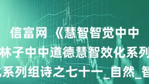 信富网 《慧智智觉中中恋爱》​山林子中中道德慧智效化系列组诗之七十一_自然_智慧_教育
