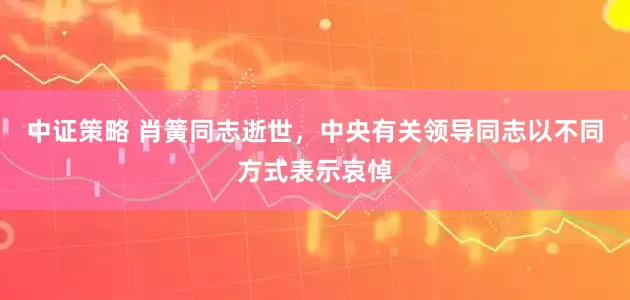 中证策略 肖簧同志逝世，中央有关领导同志以不同方式表示哀悼